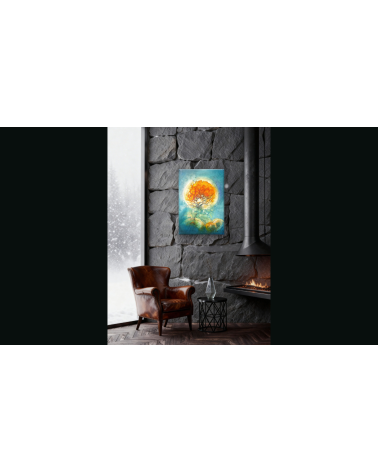 Tableau huile "Connexion Planétaire" — Claire Laloux | Madeleine Home