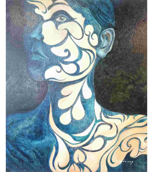 Tableau huile "Sideral Tatoo" — Claire Laloux | Madeleine Home Design