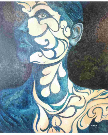 Tableau huile "Sideral Tatoo" — Claire Laloux | Madeleine Home Design