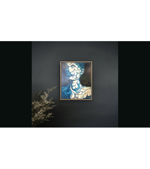 Tableau huile "Sideral Tatoo" — Claire Laloux | Madeleine Home Design