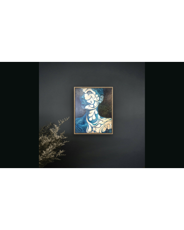 Tableau huile "Sideral Tatoo" — Claire Laloux | Madeleine Home Design