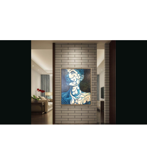 Tableau huile "Sideral Tatoo" — Claire Laloux | Madeleine Home Design