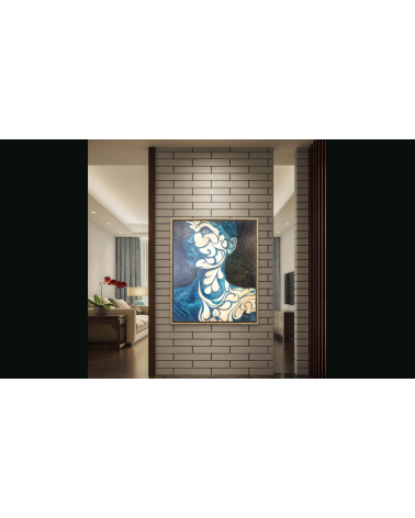 Tableau huile "Sideral Tatoo" — Claire Laloux | Madeleine Home Design