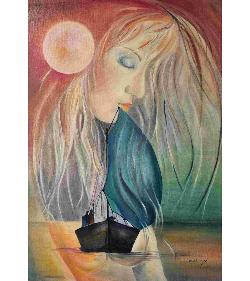 Tableau huile "L'Espace d'un Retour" — Claire Laloux | Madeleine Home