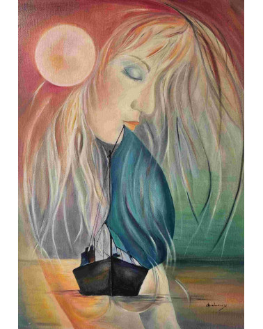 Tableau huile "L'Espace d'un Retour" — Claire Laloux | Madeleine Home