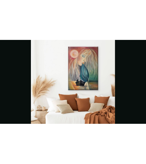 Tableau huile "L'Espace d'un Retour" — Claire Laloux | Madeleine Home