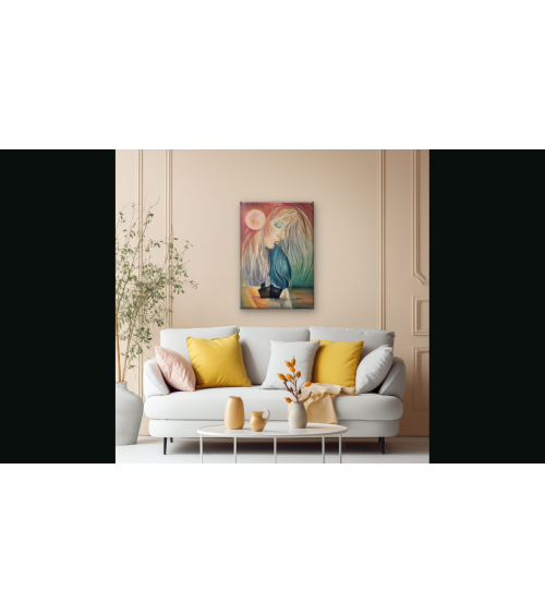 Tableau huile "L'Espace d'un Retour" — Claire Laloux | Madeleine Home