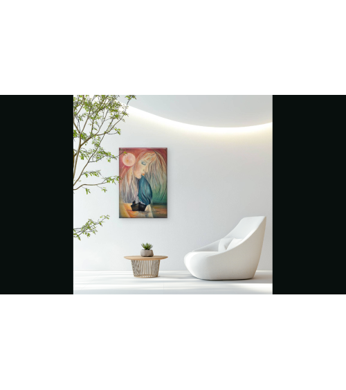 Tableau huile "L'Espace d'un Retour" — Claire Laloux | Madeleine Home