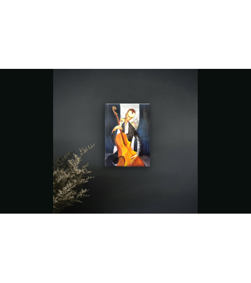 Tableau huile "Le Musicien de Paris" — Claire Laloux | Madeleine Home