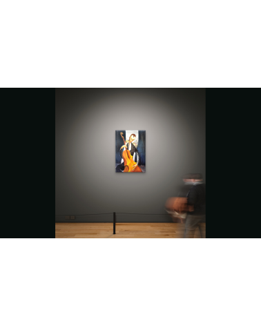 Tableau huile "Le Musicien de Paris" — Claire Laloux | Madeleine Home