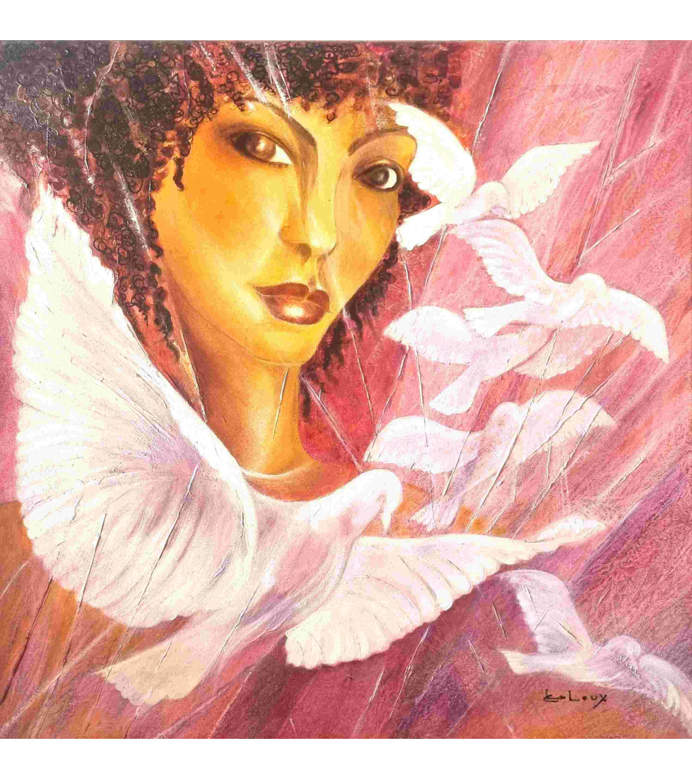 Tableau huile "Esmeralda" — Claire Laloux | Madeleine Home Design