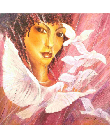 Tableau huile "Esmeralda" — Claire Laloux | Madeleine Home Design