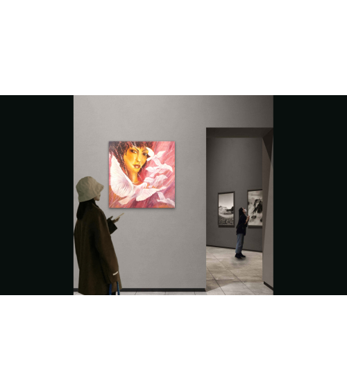 Tableau huile "Esmeralda" — Claire Laloux | Madeleine Home Design