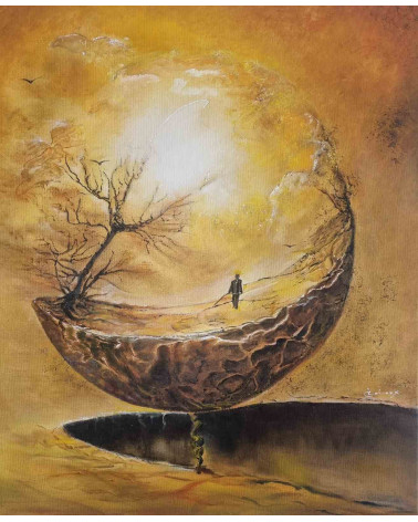 Tableau huile "Atteindre la Lumière" — Claire Laloux | Madeleine Home