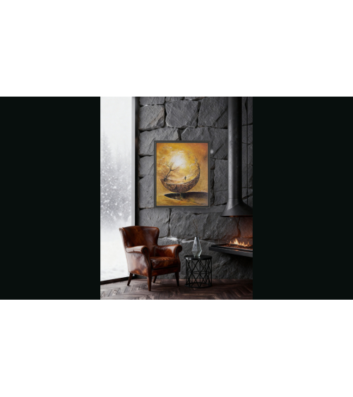 Tableau huile "Atteindre la Lumière" — Claire Laloux | Madeleine Home