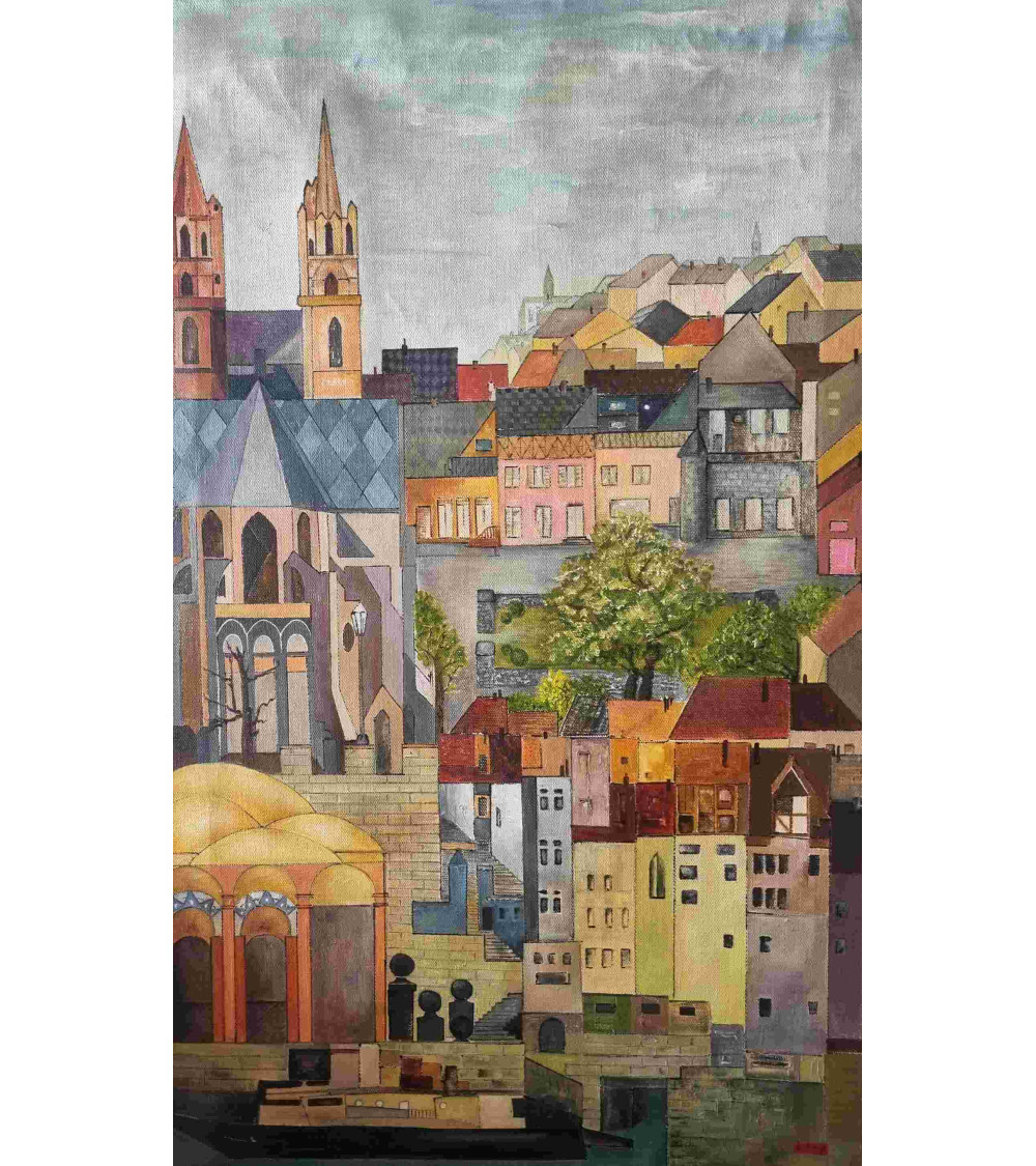 Tableau huile "Qua Inspirante" — Claire Laloux | Madeleine Home Design