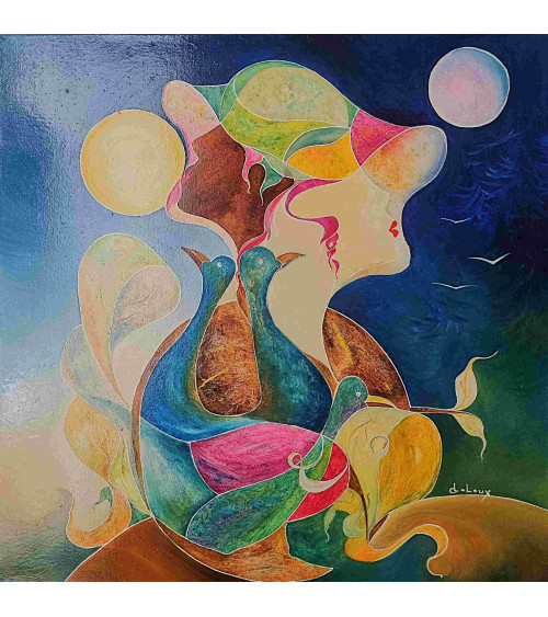 Tableau huile "Transcendance des Lumières" — Claire Laloux | Madeleine