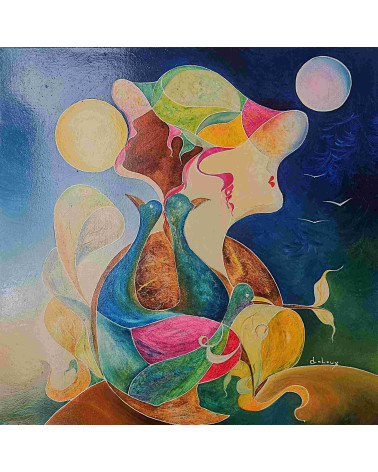 Tableau huile "Transcendance des Lumières" — Claire Laloux | Madeleine