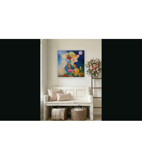 Tableau huile "Transcendance des Lumières" — Claire Laloux | Madeleine