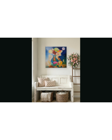 Tableau huile "Transcendance des Lumières" — Claire Laloux | Madeleine