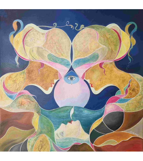 Tableau huile "Un Autre Voyage" — Claire Laloux | Madeleine Home Desig