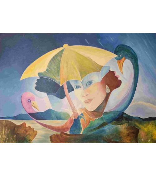 Tableau huile "Renaissance" — Claire Laloux | Madeleine Home Design