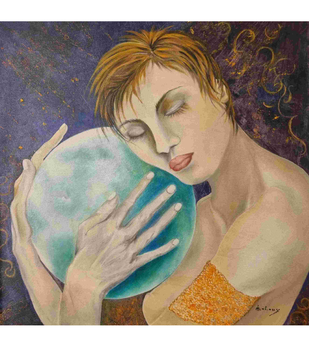 Tableau huile "Vibration Lunaire" — Claire Laloux | Madeleine Home Des