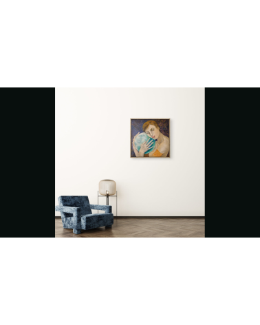 Tableau huile "Vibration Lunaire" — Claire Laloux | Madeleine Home Des