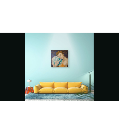 Tableau huile "Vibration Lunaire" — Claire Laloux | Madeleine Home Des