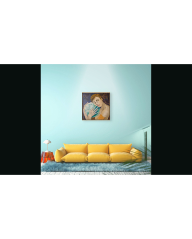 Tableau huile "Vibration Lunaire" — Claire Laloux | Madeleine Home Des