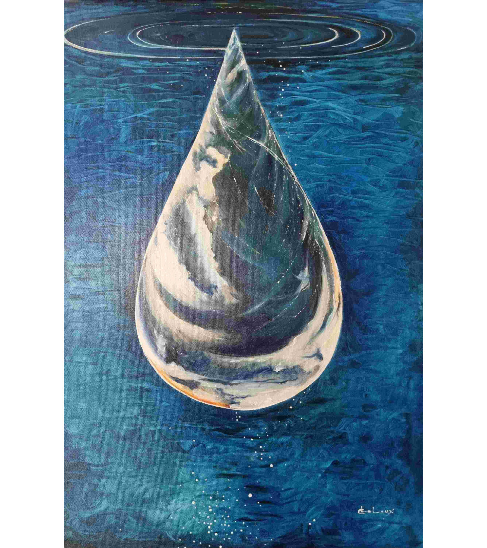 Tableau huile "La Goutte" — Claire Laloux | Madeleine Home Design