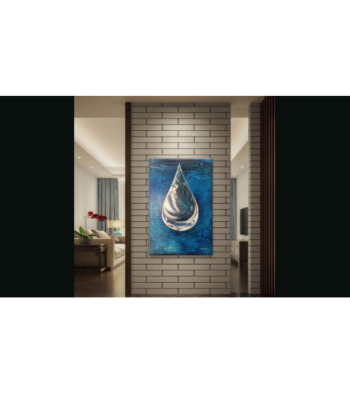 Tableau huile "La Goutte" — Claire Laloux | Madeleine Home Design