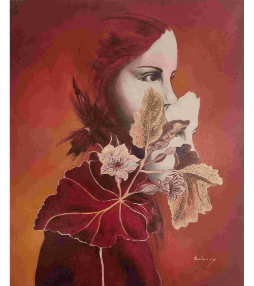 Tableau huile "Démasquez-Vous" — Claire Laloux | Madeleine Home Design