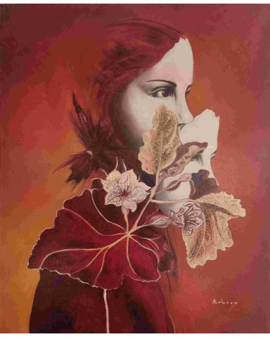 Tableau huile "Démasquez-Vous" — Claire Laloux | Madeleine Home Design