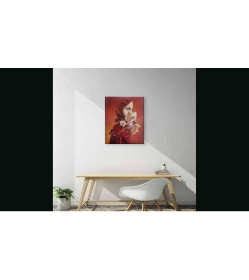 Tableau huile "Démasquez-Vous" — Claire Laloux | Madeleine Home Design