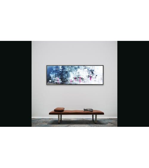 Tableau « NYMPHEAS DE GIVERNY EN NOIR ET BLANC » Nathalie Soulet