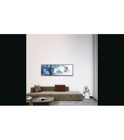 Tableau « NYMPHEAS DE GIVERNY EN NOIR ET BLANC » Nathalie Soulet