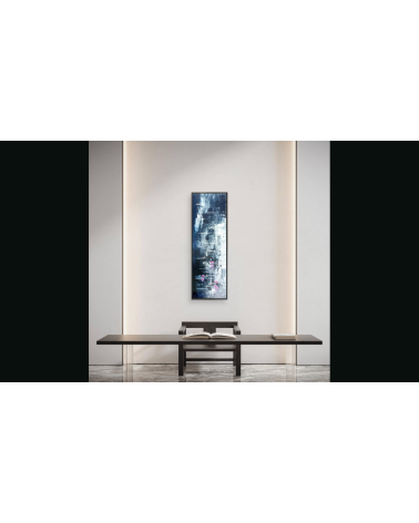 Tableau « Nymphéas Noir et Blanc » 60×20 cm Nathalie Soulet | LEV Arts