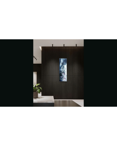 Tableau « Nymphéas Noir et Blanc » 60×20 cm Nathalie Soulet | LEV Arts