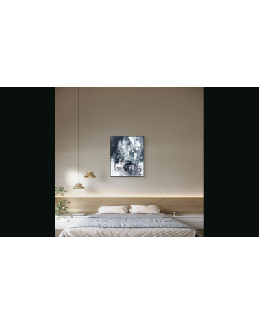 Tableau « Nymphéas Noirs » 61×50 cm Nathalie Soulet Acrylique | LEV