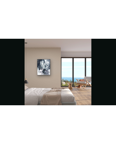 Tableau « Nymphéas Noirs » 61×50 cm Nathalie Soulet Acrylique | LEV