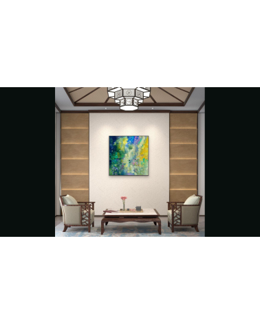 Tableau « Nymphéas d'un Jour » 60×60 cm Nathalie Soulet | LEV Arts