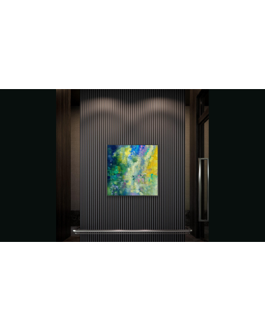 Tableau « Nymphéas d'un Jour » 60×60 cm Nathalie Soulet | LEV Arts