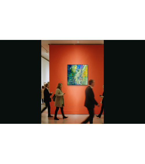 Tableau « Nymphéas d'un Jour » 60×60 cm Nathalie Soulet | LEV Arts