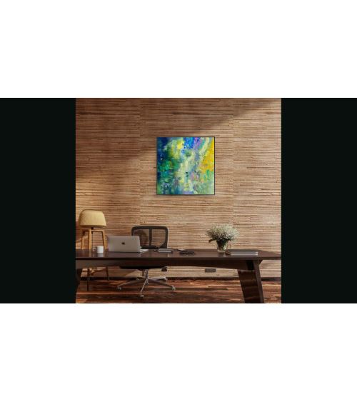 Tableau « Nymphéas d'un Jour » 60×60 cm Nathalie Soulet | LEV Arts