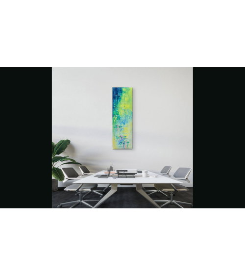 Tableau huile « Féerie sur l'Eau » 20×60 cm Nathalie Soulet | Madelein