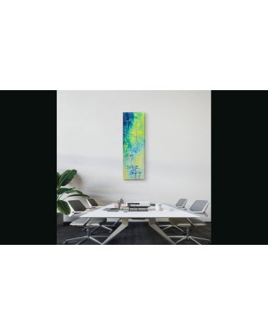 Tableau huile « Féerie sur l'Eau » 20×60 cm Nathalie Soulet | Madelein