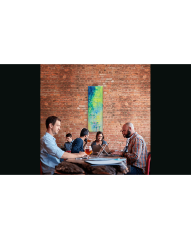 Tableau huile « Féerie sur l'Eau » 20×60 cm Nathalie Soulet | Madelein