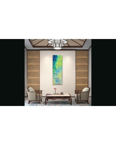 Tableau huile « Féerie sur l'Eau » 20×60 cm Nathalie Soulet | Madelein