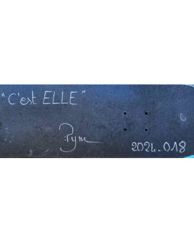 Skateboard peint « C'est Elle » PyM Frida Kahlo Street Art | Madeleine